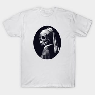 Skull Girl with a Pearl Earring T-Shirt